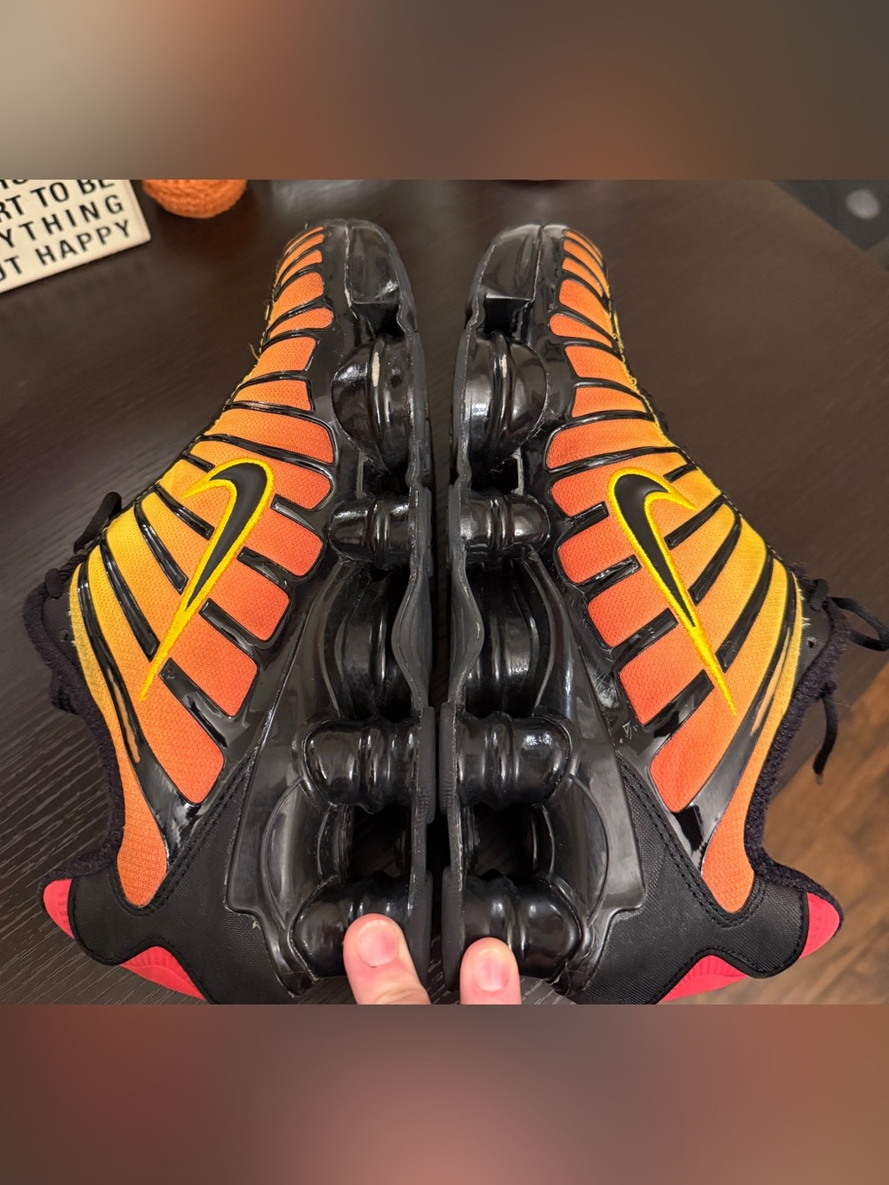 Nike Nike Shox TL “Sunrise” Orange Yellow Athletic Sneakers Mens 8 - Picture 11 of 12
